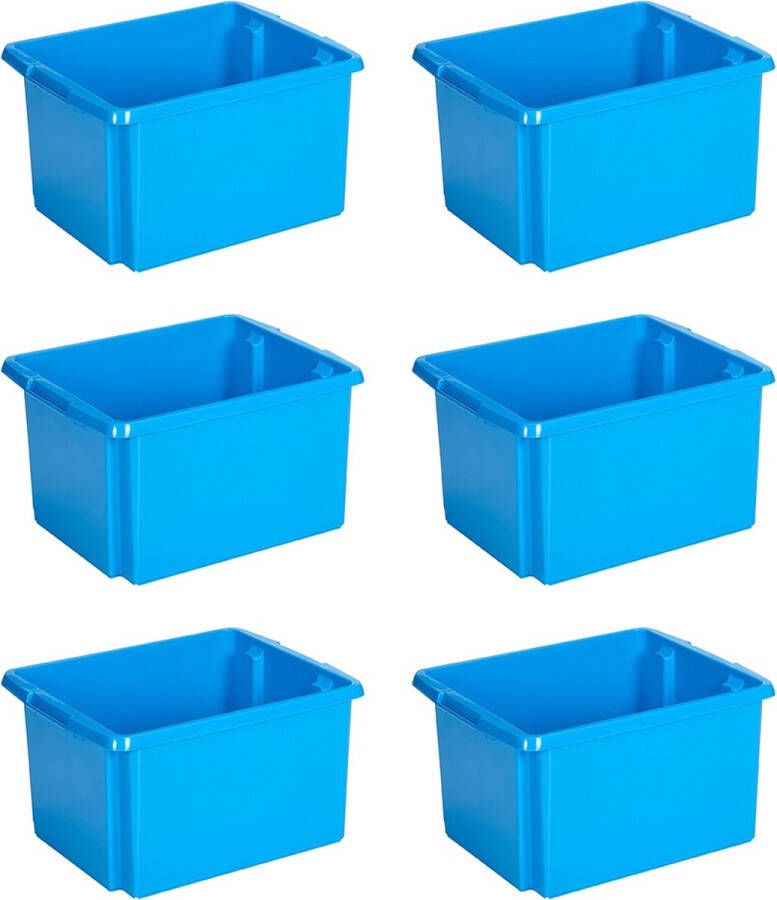 Sunware Nesta opbergbox 32L blauw Set van 6