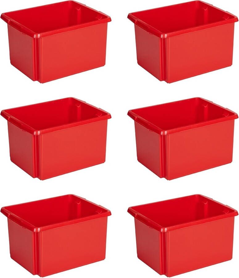 Sunware Nesta opbergbox 32L rood Set van 6