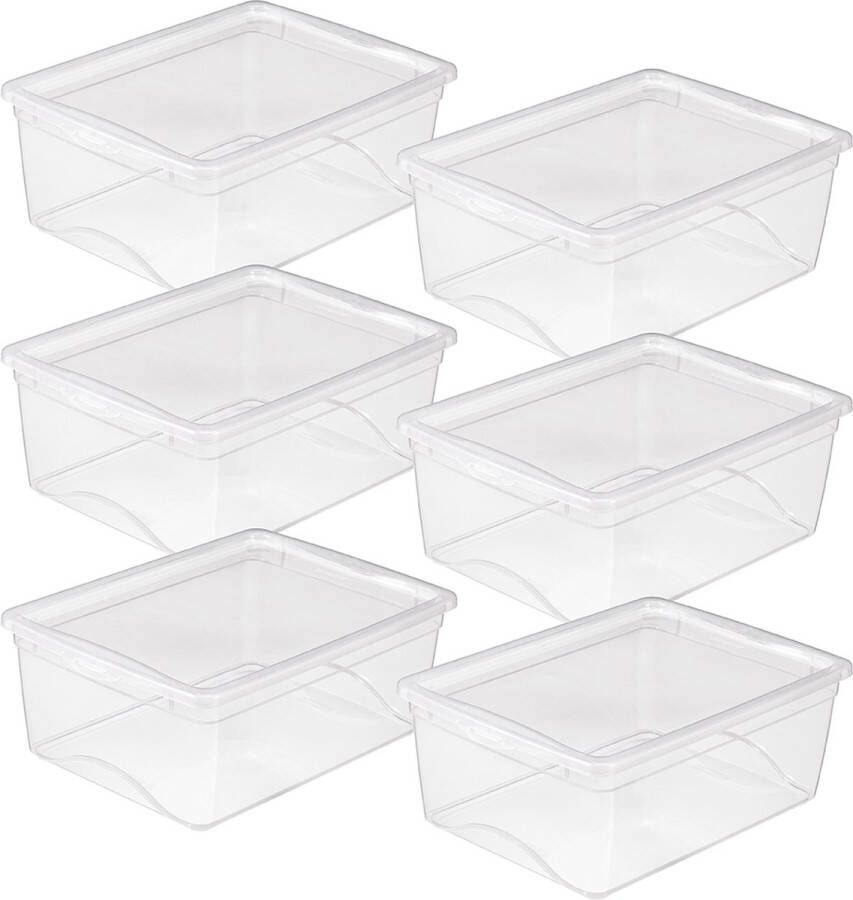 Sunware Omega opbergbox 11L transparant Set van 6