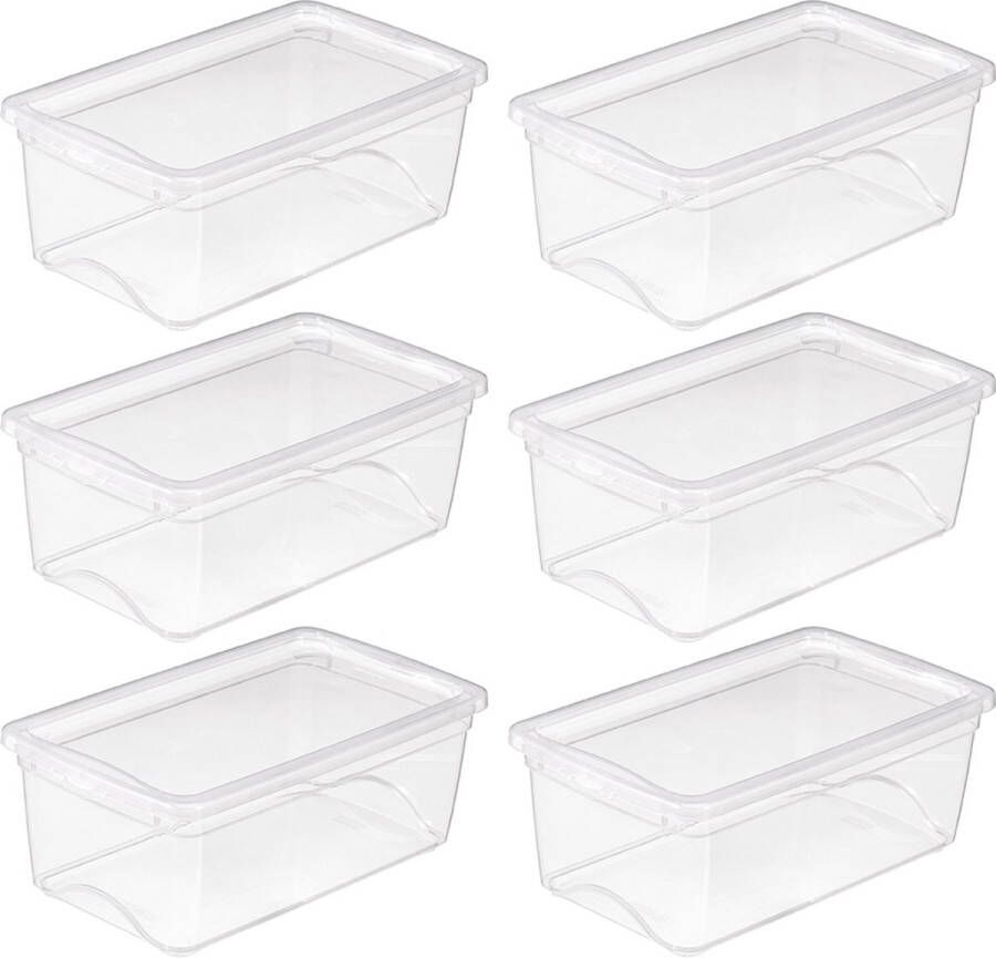 Sunware Omega opbergbox 6L transparant Set van 6