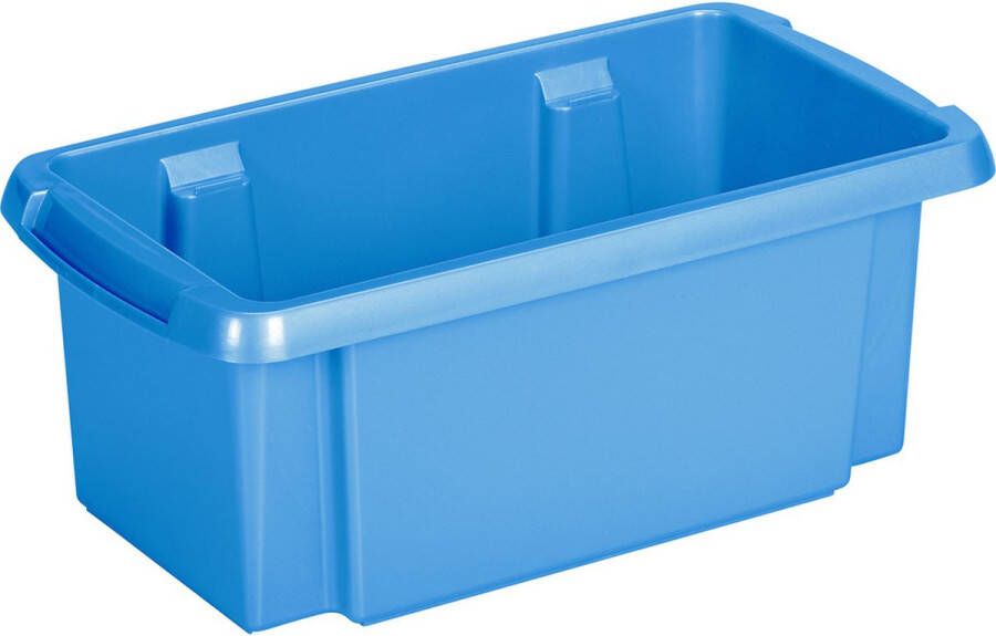 Sunware opslagbox kunststof 7 liter blauw 38 x 21 x 14 cm
