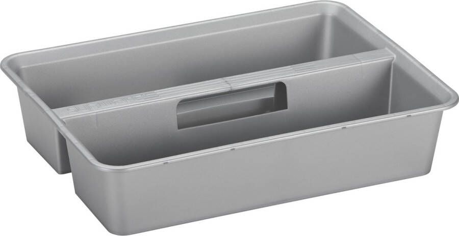 Sunware organiser kunststof 40 x 30 cm grijs 2 vakken