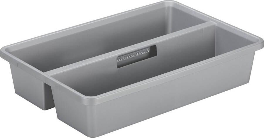 Sunware organiser kunststof 50 x 33 cm grijs 2 vakken