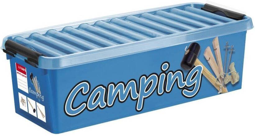 Sunware Q-line camping box met inzet 9 5L blauw zwart 48 5 x 19 x 14 7 cm