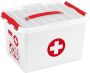 Sunware Q-line first aid box 22 liter met inzet wit transp rood - Thumbnail 1
