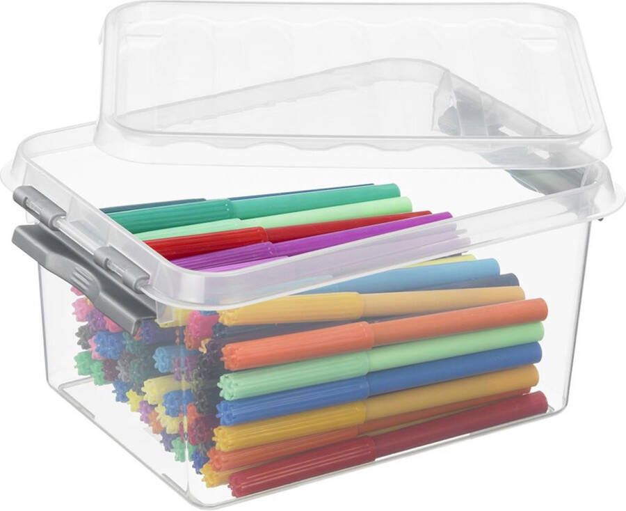 Sunware Q-line opbergbox 2L transparant metaal 20 x 15 x 10 4 cm - Foto 2