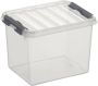 Sunware Q-line Opbergbox Transparant Grijs 3 liter Set van 6 stuks - Thumbnail 1