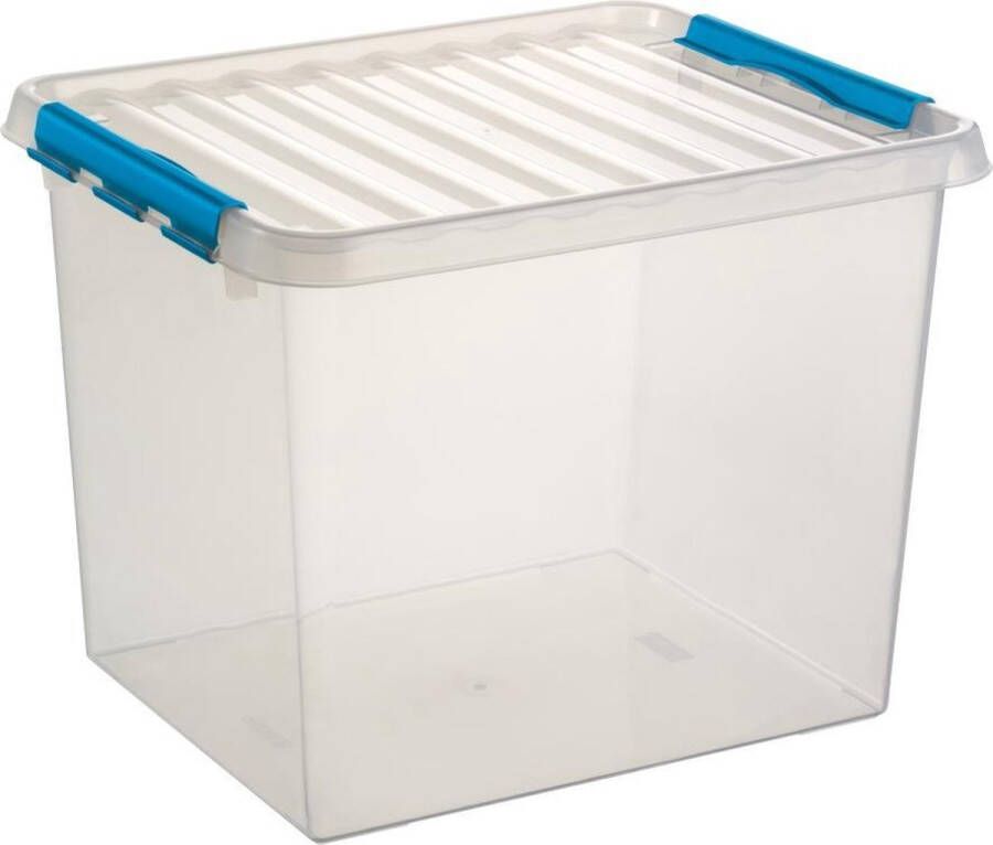 Sunware Q-line opbergbox 52L transparant blauw 50 x 40 x 38 cm
