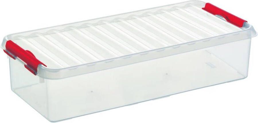 Sunware Q-line opbergbox 6 5L transparant rood 48 5 x 19 x 10 5 cm