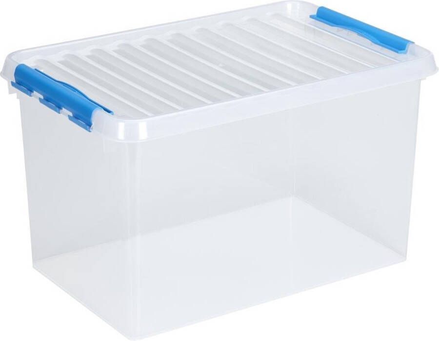 Sunware Q-line opbergbox 62L transparant blauw 60 x 40 x 34 cm