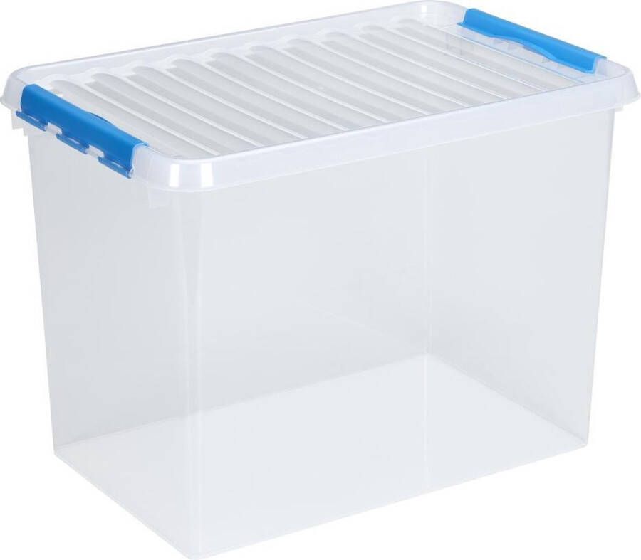 Sunware Q-line opbergbox 72L transparant blauw 60 x 40 x 42 cm