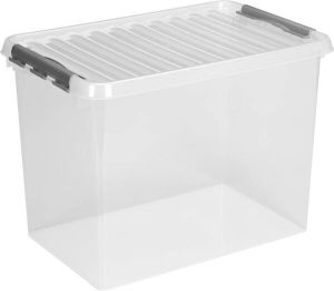 Sunware Q-line opbergbox 72L transparant metaal 60 x 40 x 42 cm