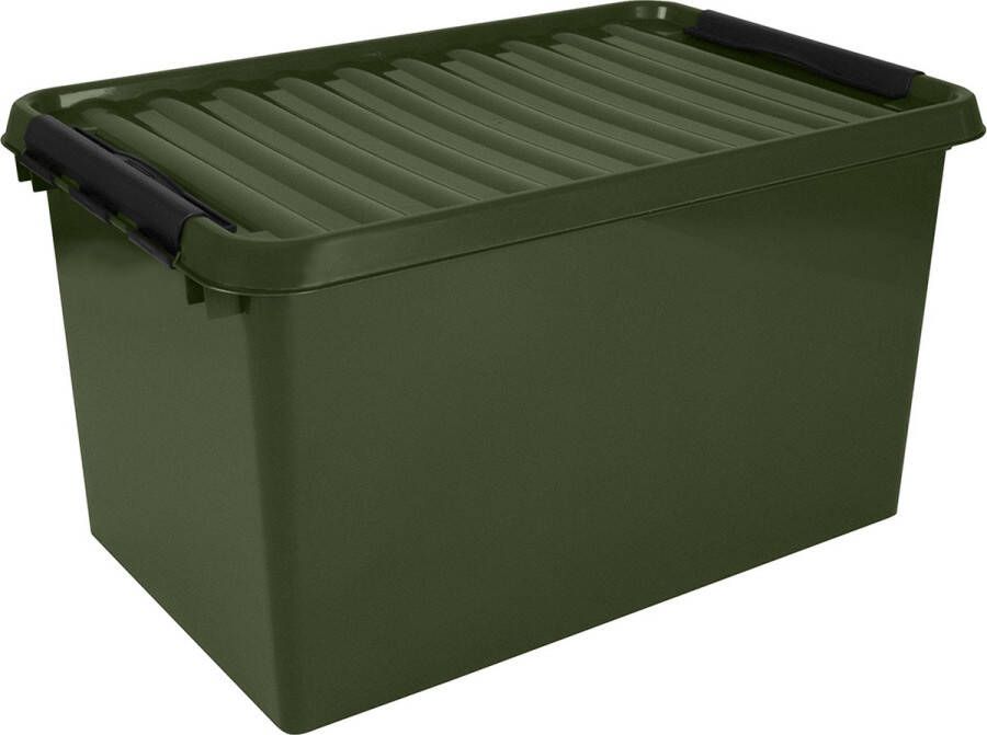 Sunware Q-line opbergbox recycled 62L groen zwart 60 x 40 x 34 cm