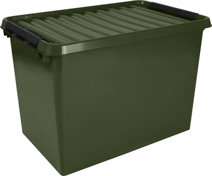 Sunware Q-line opbergbox recycled 72L groen zwart 60 x 40 x 42 cm