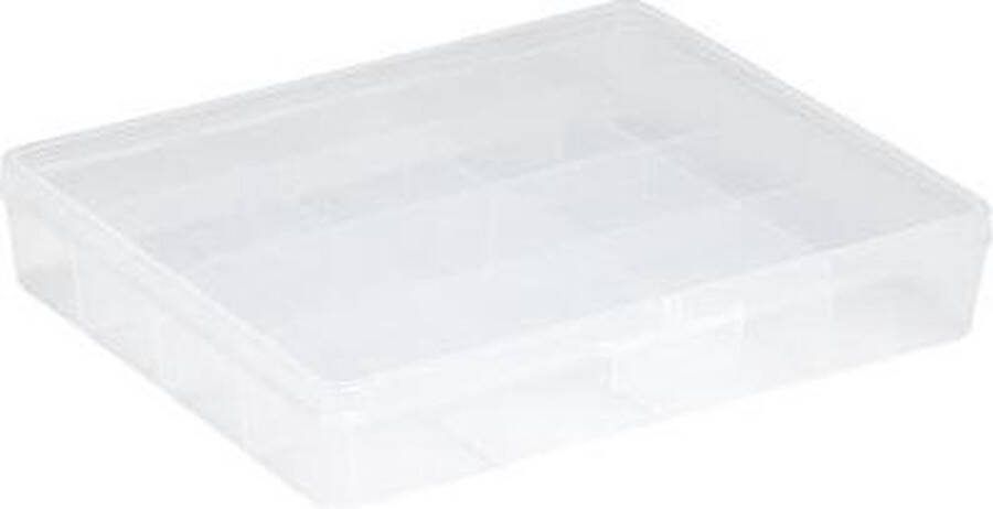 Sunware Q-line opbergdoos 16 vaks transparant 29 5 x 24 5 x 5 cm