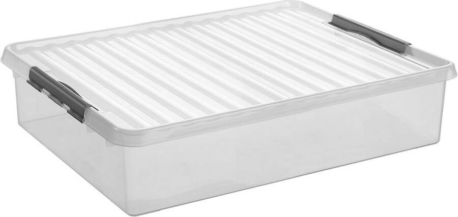 Sunware Q-line rollerbox 60L transparant metaal 80 x 50 x 20 cm