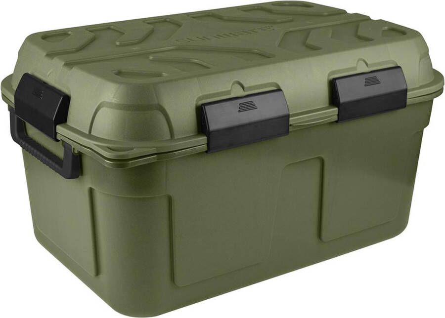 Sunware Q-line Tuinbox Opbergbox Tuin Opbergbox Buiten Waterdicht 130L Groen Zwart 79 x 54 5 x 42 5 cm