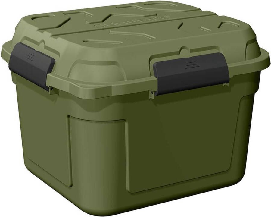 Sunware Q-line Tuinbox Opbergbox Tuin Opbergbox Buiten Waterdicht 90L Groen Zwart 60 1 x 53 1 x 42 5 cm