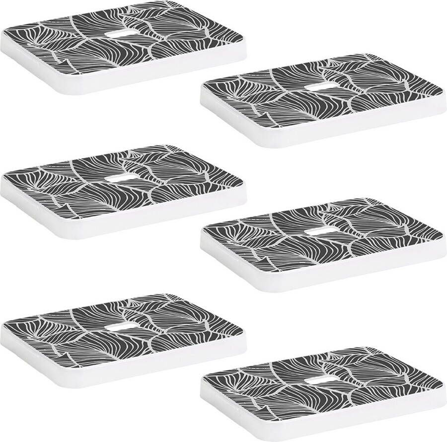Sunware Sigma home deksel bladeren opbergbox 24L en 32L Set van 6