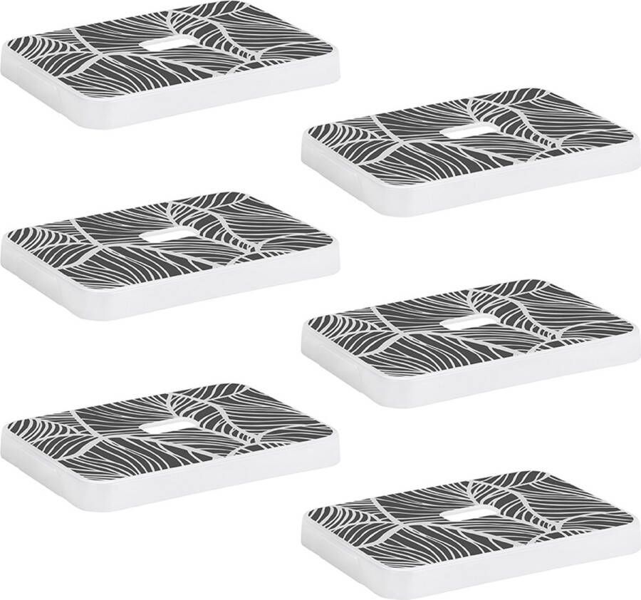 Sunware Sigma home deksel bladeren opbergbox 5L Set van 6