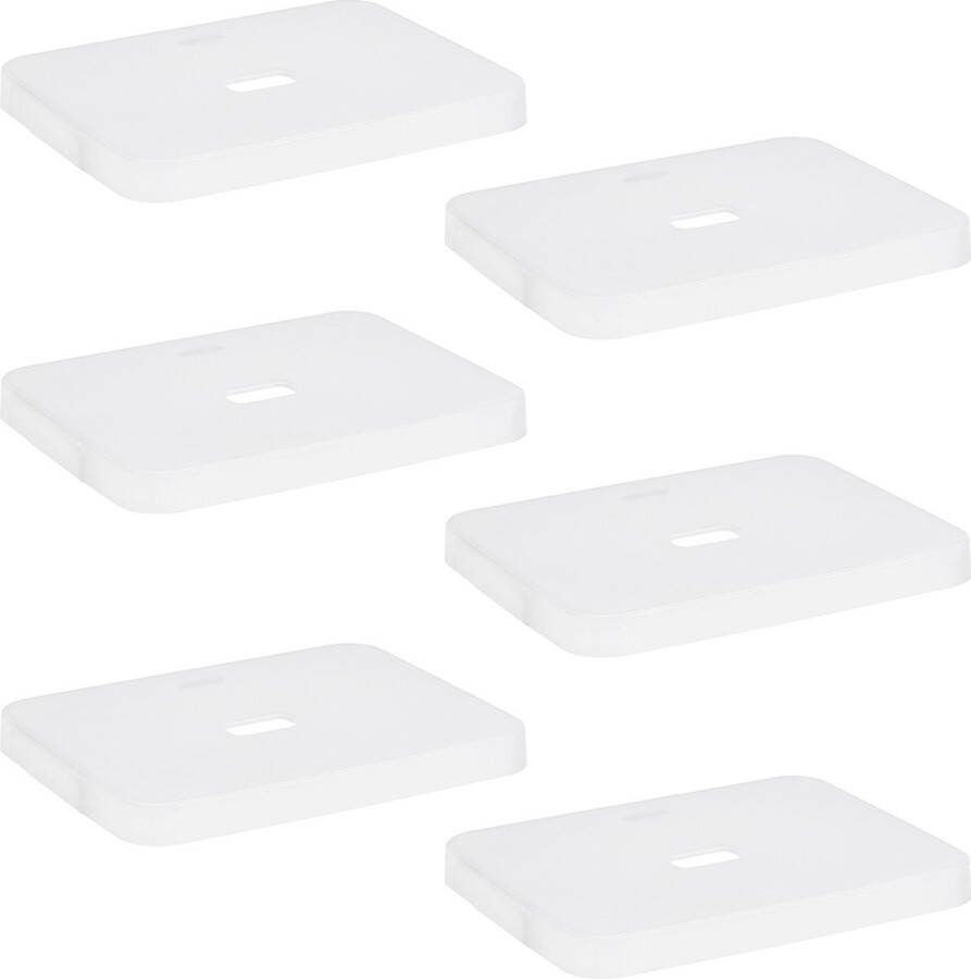 Sunware Sigma home deksel transparant opbergbox 24L en 32L Set van 6
