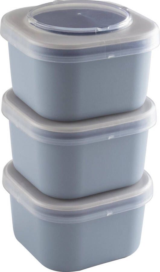 Sunware Sigma home Food to go lunchbakje set van 3 blauw 9 3 x 9 3 x 16 7 cm