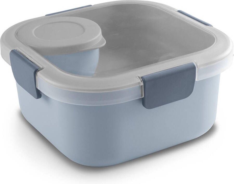 Sunware Sigma Home Food To Go Lunch Kit 3 Delige Kit Minibakje Tray & Grote Bak Blauw