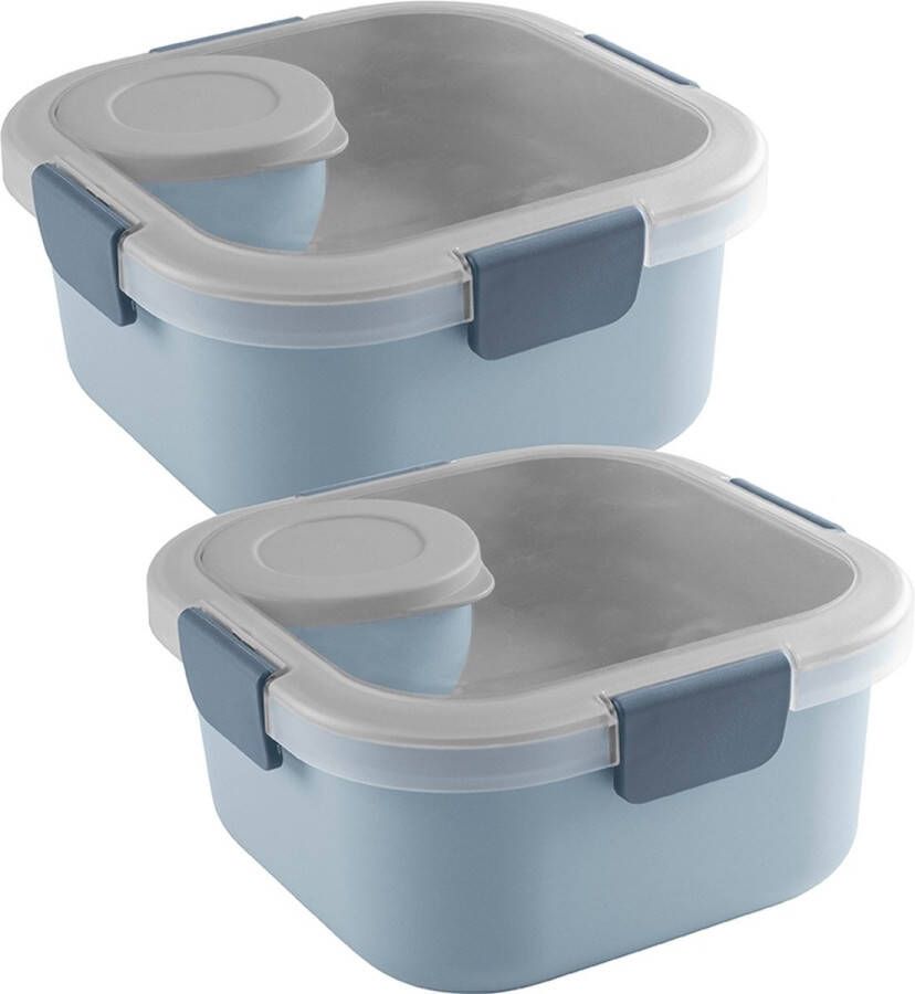 Sunware Sigma home food to go lunchbox blauw Set van 2