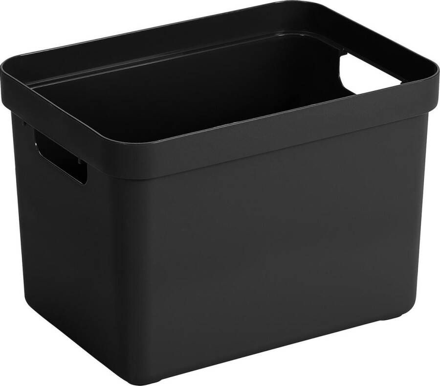 Leen Bakker Sigma home box 18 liter zwart 35 2x25 3x24 3 cm