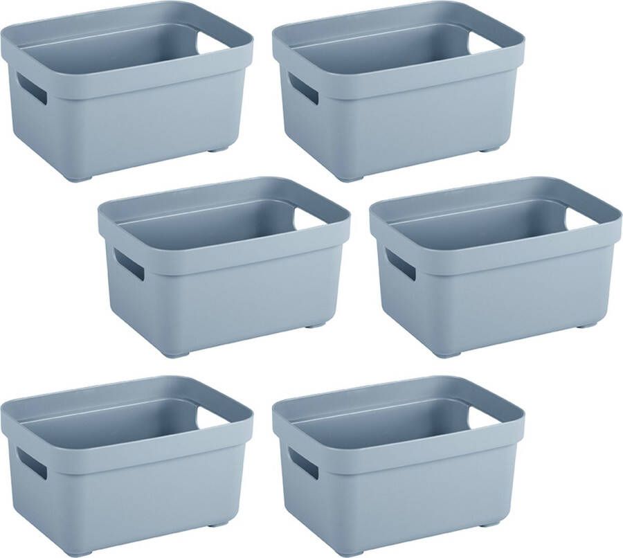 Sunware Sigma home opbergbox 2 5L blauw Set van 6