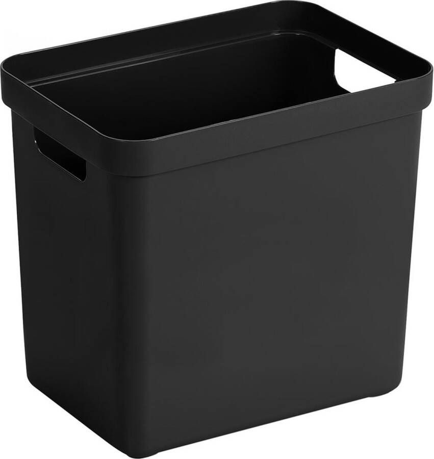 Leen Bakker Sigma home box 25 liter zwart 35 2x25 3x36 3 cm