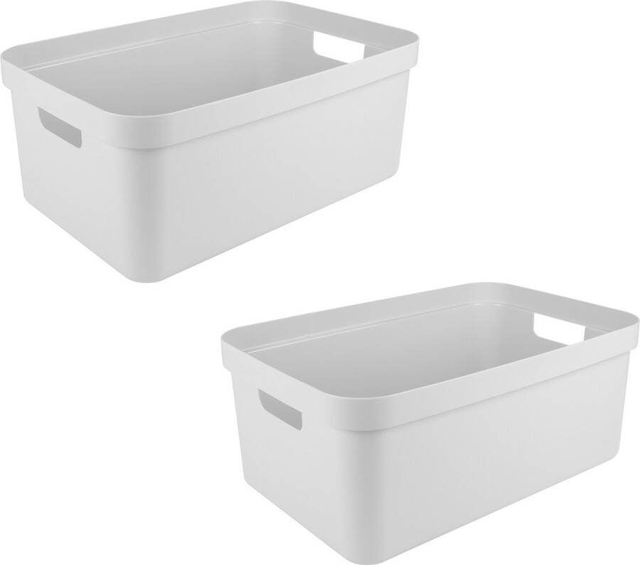 Sunware Sigma home opbergbox 45L wit Set van 2
