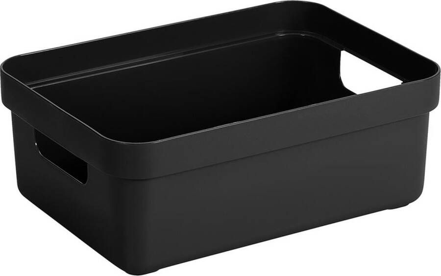 Leen Bakker Sigma home box 9 liter zwart 35 2x25 3x12 2 cm