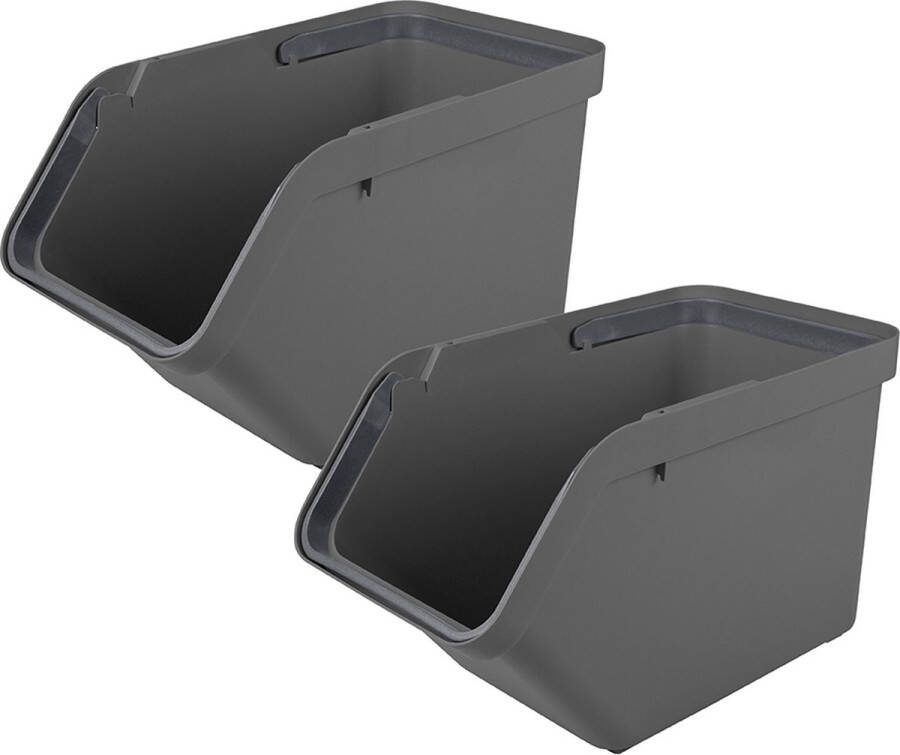 Sunware Sigma home sorteer unit 30L antraciet Set van 2