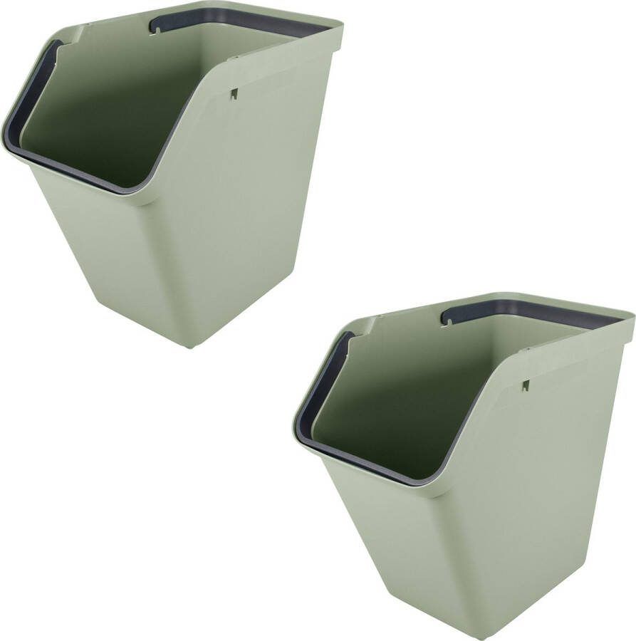 Sunware Sigma home sorteer unit 40L groen Set van 2