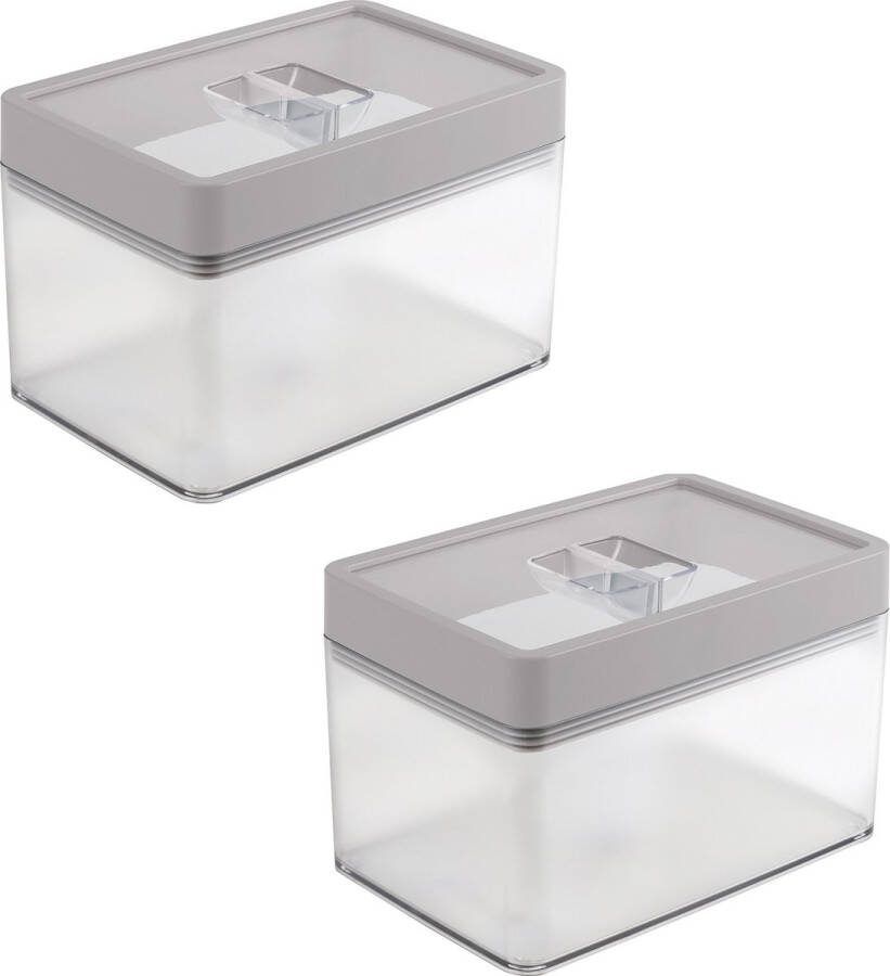 Sunware Sigma home voorraadbus 1 65L transparant grijs Set van 2