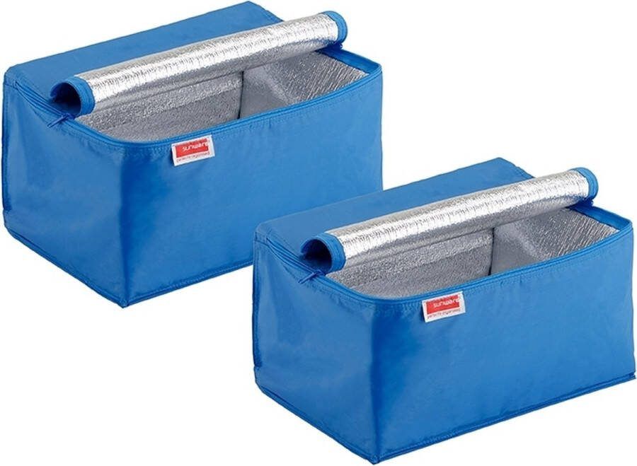 Sunware Square koeltas blauw voor vouwkrat 24L Set van 2