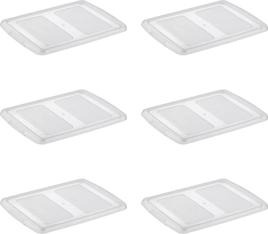 Sunware Nesta deksel transparant opbergbox 17L 32L en 45L Set van 6