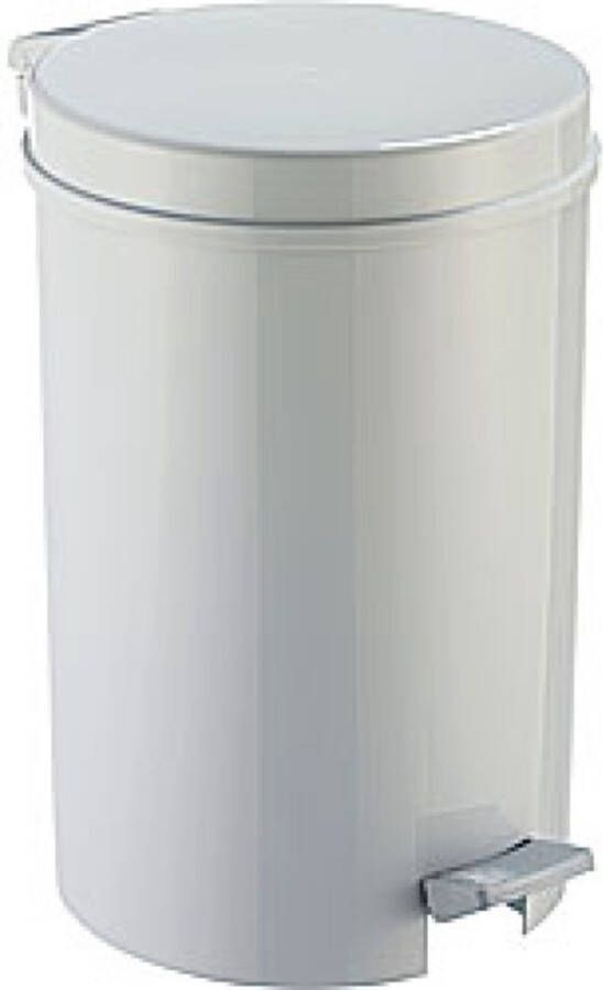 Sunware 1x Grijze pedaalemmer vuilnisbak 39 cm 12 liter Afvalemmers badkamer toilet keuken