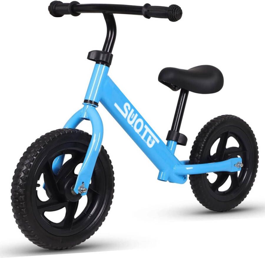 Suotu Loopfiets Kinderfiets Kinderen vanaf 3 jaar + Blauw