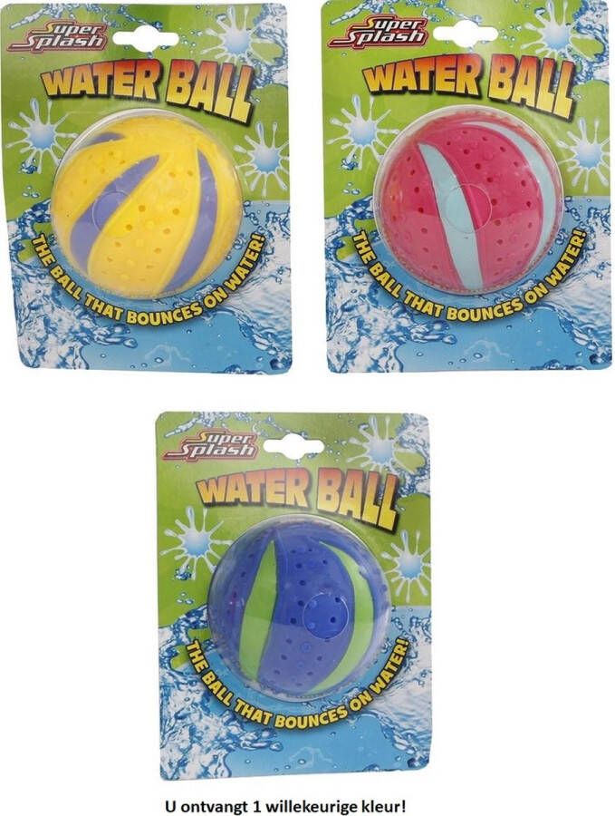 Super Lash Super Splash Waterbal Junior 8 Cm 1 exemplaar Willekeurige kleur Strand Zee Zwembad