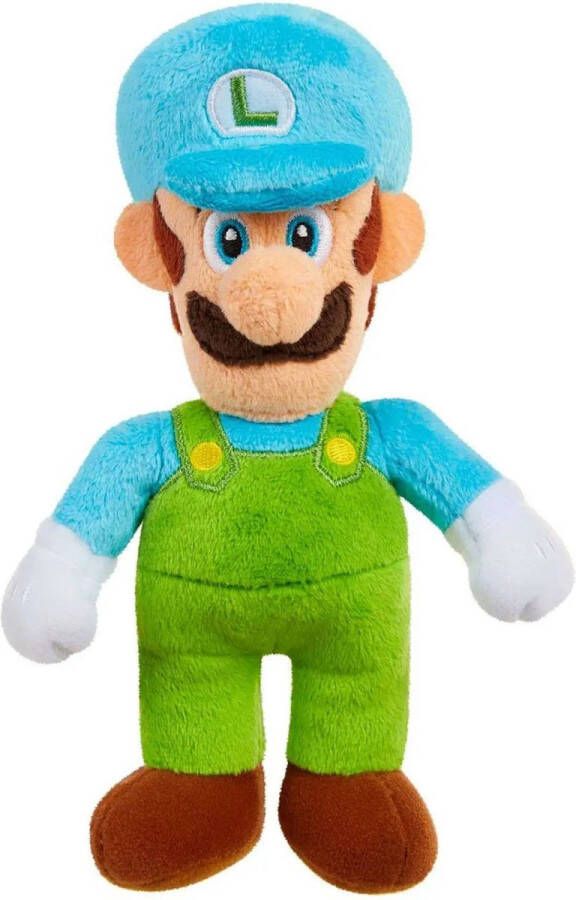 Super Mario Bros Luigi (Lichtblauw Groen) Pluche Knuffel XXL 100 cm {Nintendo XL Plush Toy Extra groot speelgoed knuffelpop voor kinderen jongens meisjes Mario Luigi Peach Toad Donkey Kong Bowser Yoshi}