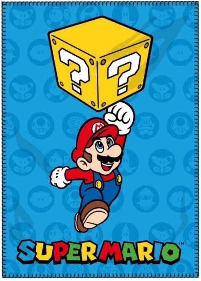 Nintendo Super Mario Fleecedeken Block 100 x 140 cm Polyester