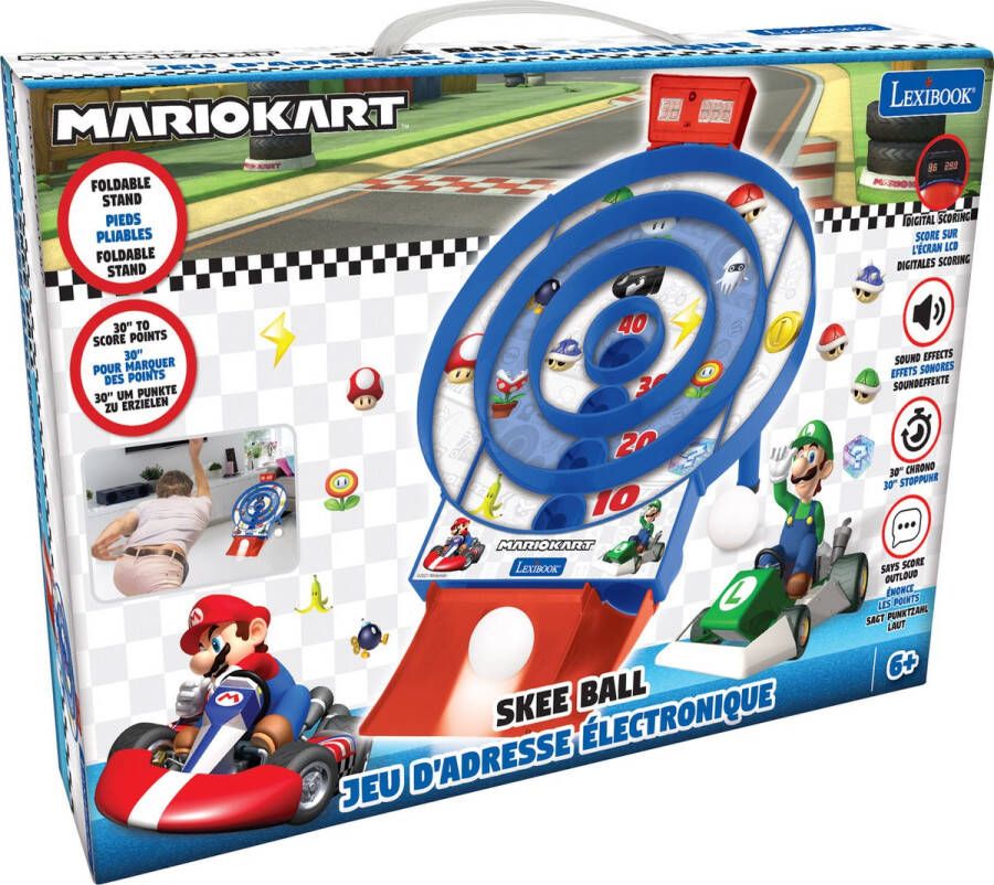 Super Mario Lexibook Nintendo Mario Kart Elektronisch behendigheidsspel Skee Ball JG995NI