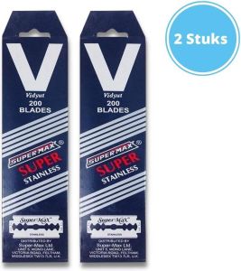Super-Max SuperMax Super Stainless Double Edge Razor Blades 200 Mesjes 2 stuks