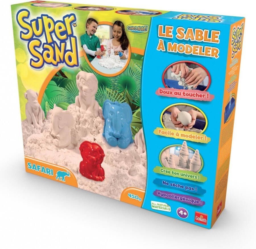 Goliath Super Sand Safari speelzand 450 gram 4-delig