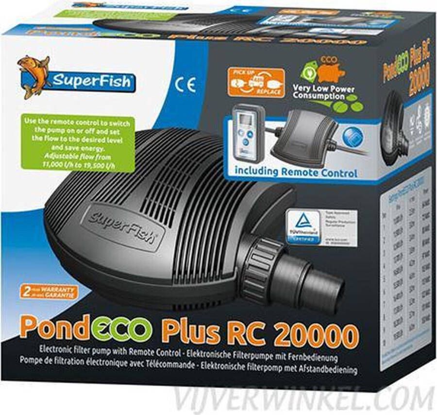 SuperFish Pond Eco plus RC 20.000 150W Vijverfilter Filterpomp
