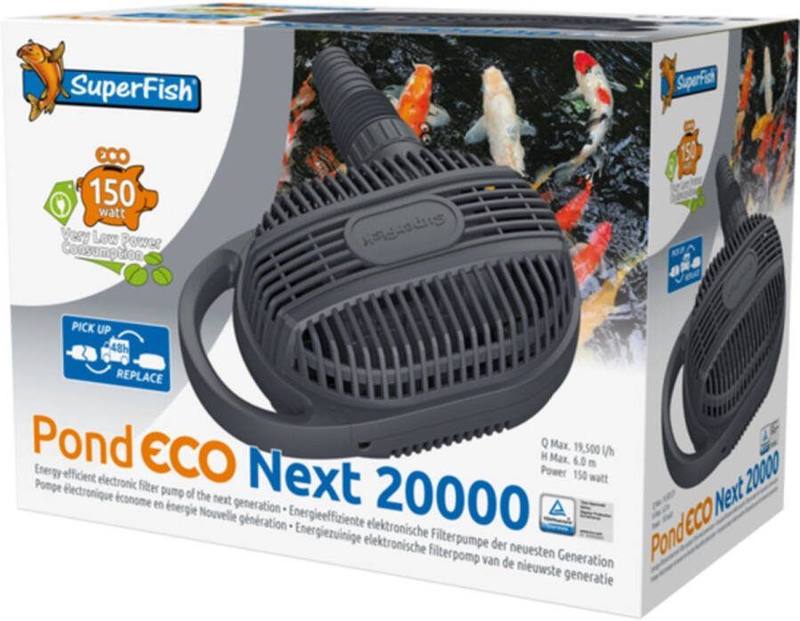SuperFish Pond eco next 20.000 150watt Vijverpomp