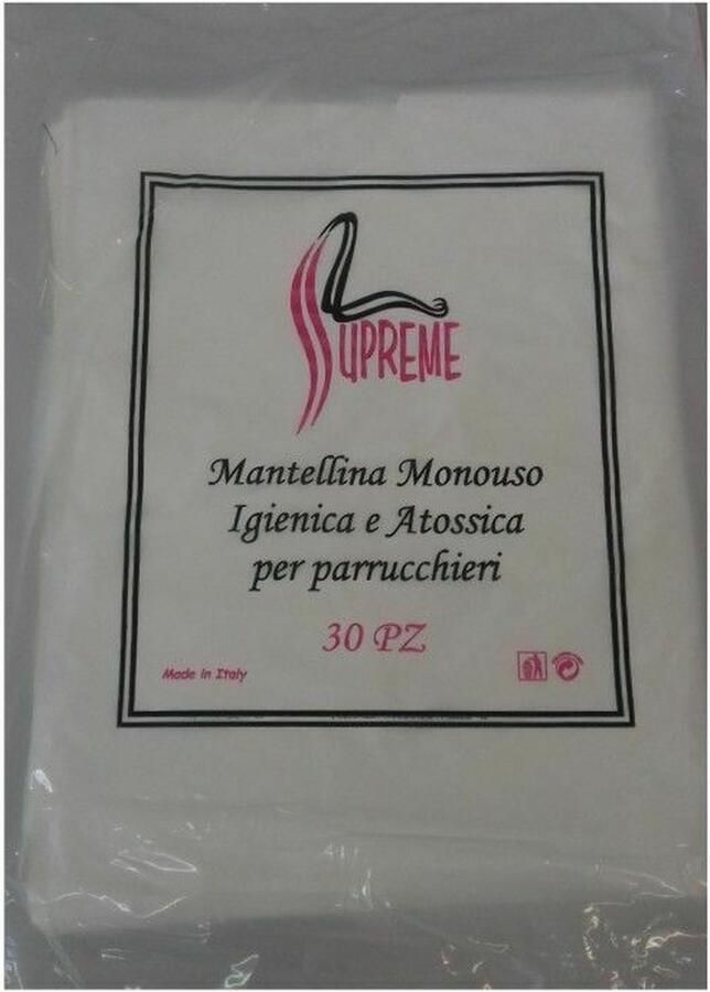 Supreme Witte Verf kapmantels (recyclebaar) 5 x 30 stuks totaal 150 stuks