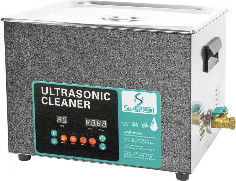 SupRUCCI 15L ultrasone reiniger met 400 W verwarming en mand laboratorium ultrasone reinigingsmachine voor sieraden en glas